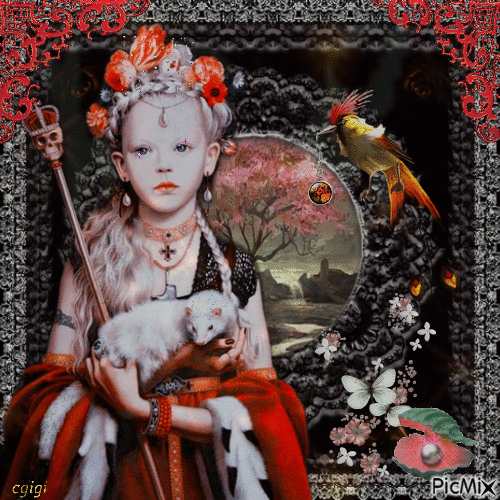 fantasy art ghotic princesse - Δωρεάν κινούμενο GIF