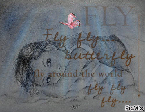 Fly Butterfly fly - Nemokamas animacinis gif