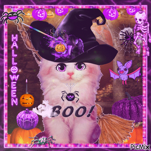Halloween Kitties - Бесплатный анимированный гифка