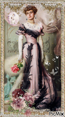 Woman of the Belle Epoque - Free animated GIF