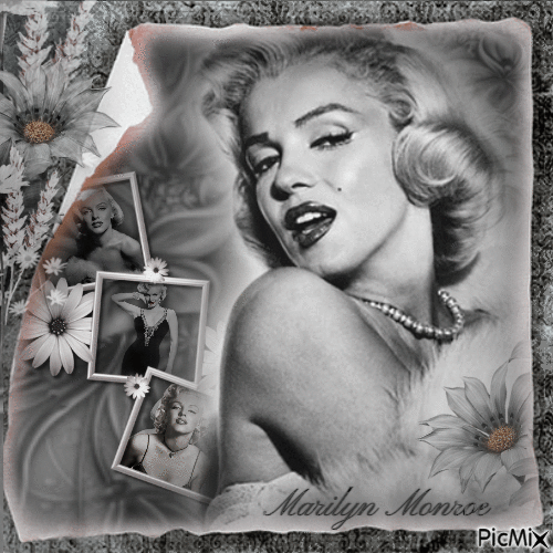 Marilyn B&W-RM-04-16-23 - 免费动画 GIF