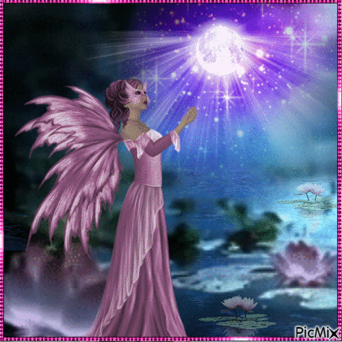 Fairy Under The Moonlight! - Free animated GIF