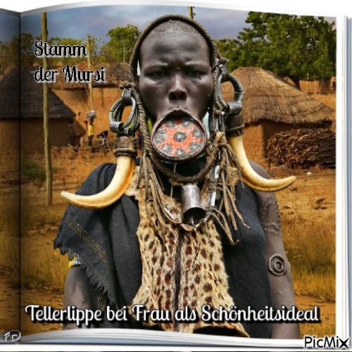 Schönheitsideal der afrikanischen Stämme - png gratis