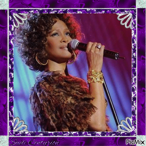 Cantor favorito Whitney Houston - Бесплатни анимирани ГИФ