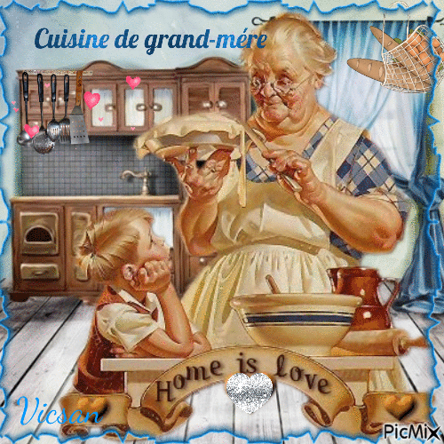 La cocina de la abuela - Бесплатный анимированный гифка