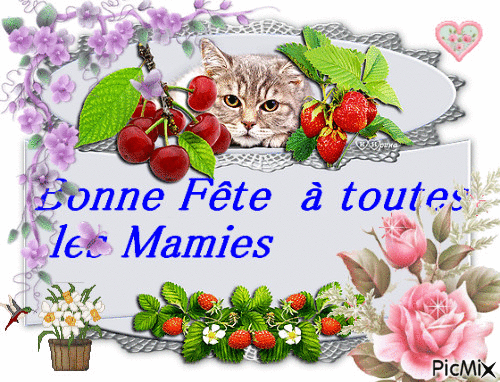 Bonne Fête Mamie - Безплатен анимиран GIF