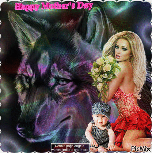 HAPPY MOTHER DAY WOLF - Gratis animeret GIF