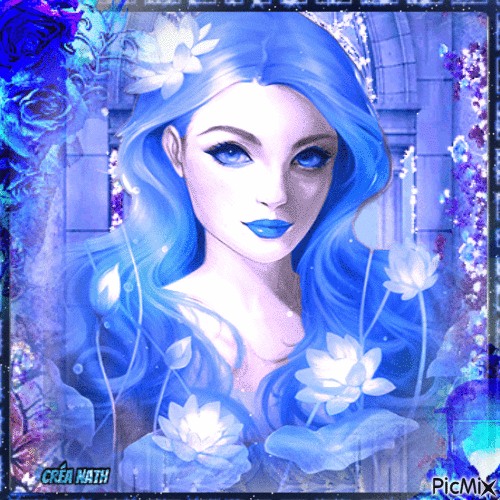 Fantasy blue spring - Darmowy animowany GIF