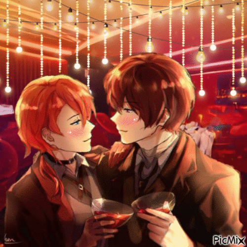 Soukoku Red Wine Moment of Warmth - 免费动画 GIF