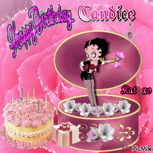 Happy Birthday Candice - Animovaný GIF zadarmo