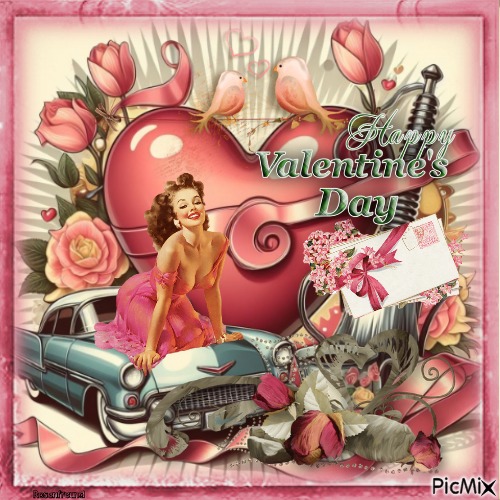 Vintage Valentinesday - 無料png