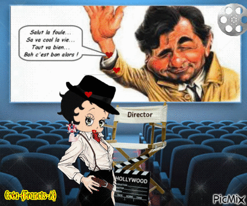 Betty Boop+Colombo - Animovaný GIF zadarmo