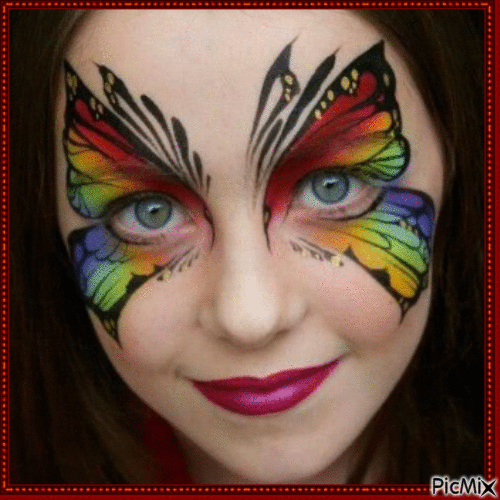Maquillage Aile de Papillon - Gratis animeret GIF