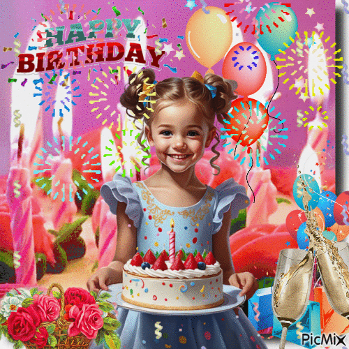Excited-birthday-girl GIFs - Get the best GIF on GIPHY