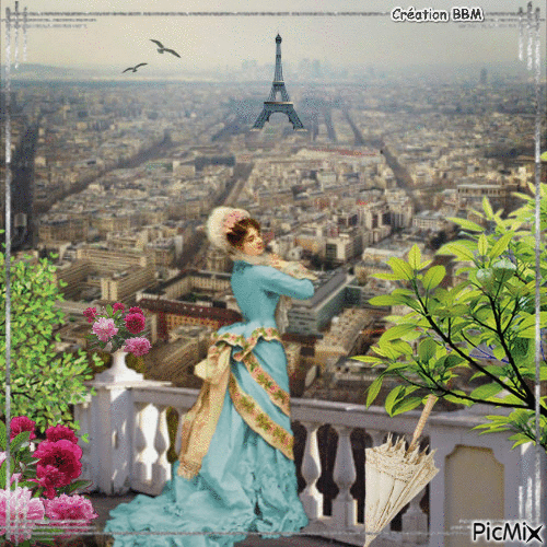 Paris d'hier et d'aujourd'hui par BBM - Бесплатный анимированный гифка