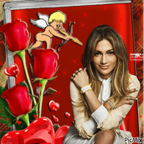 Jennifer Lopez Valentine's Day - GIF animado grátis