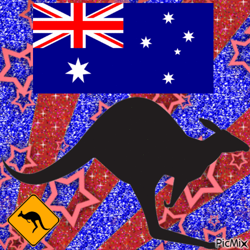 AUSTRALIA ''KANGAROO'' - Бесплатный анимированный гифка