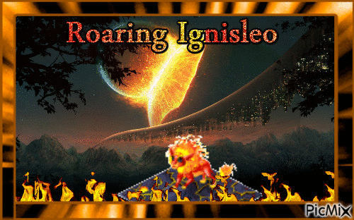 Roaring Ignisleo - GIF animé gratuit
