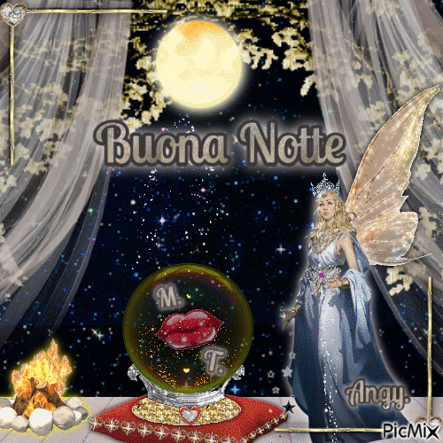 Buona notte - Animovaný GIF zadarmo