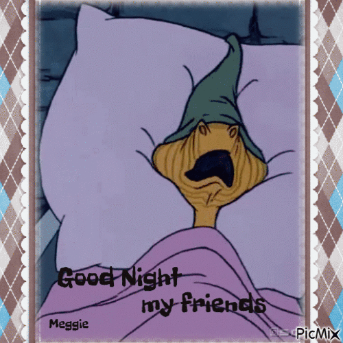 good night my friends - GIF animado grátis