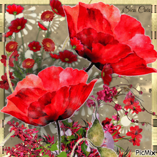 Fleurs d'été - Безплатен анимиран GIF