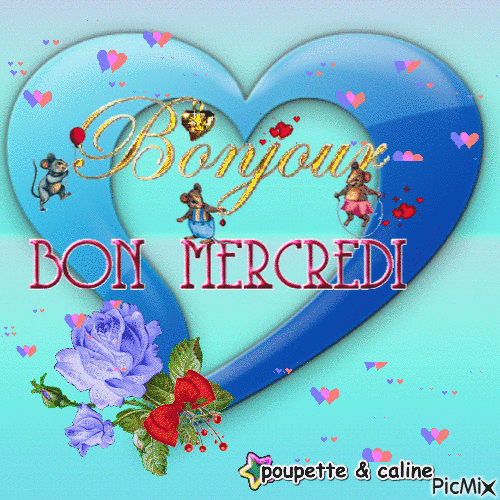 bonjour bon mercredi - Бесплатный анимированный гифка