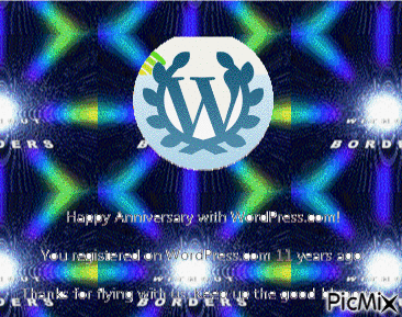 ❁‿↗⁀◎ Wordpress 11th Anniversary ❁‿↗⁀◎ - Gratis animerad GIF