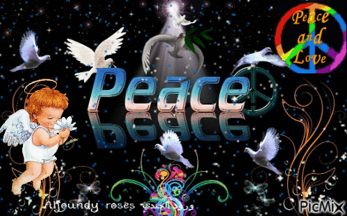 Peace And Love - Безплатен анимиран GIF