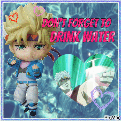 Drink water - GIF animasi gratis