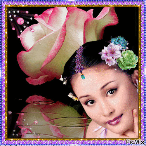Portrait Asian Lady - Ingyenes animált GIF