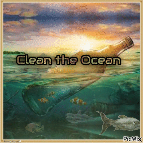 Clean the Ocean - GIF animado grátis