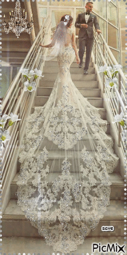 vestido de novia - GIF animado grátis