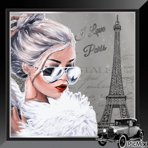 I Love Paris - GIF animé gratuit