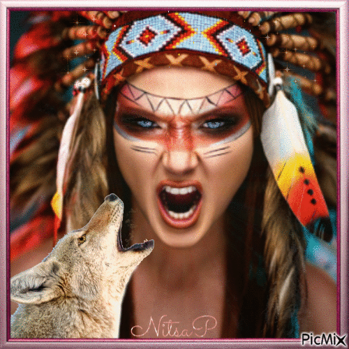 Native American beauty  ....Contest - GIF animado grátis