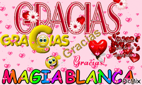 GRACIAS MAGIA BLANCA - Darmowy animowany GIF