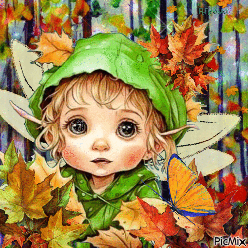 Fairy Autumn - Бесплатный анимированный гифка