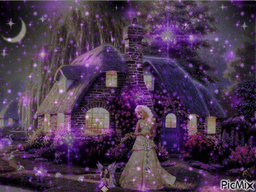 Purple house - Gratis geanimeerde GIF