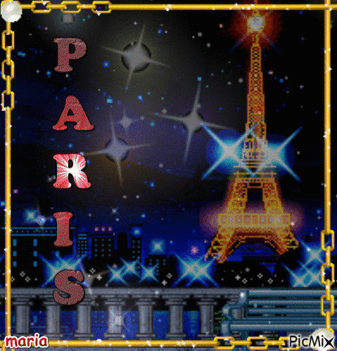 paris la nuit - Бесплатный анимированный гифка