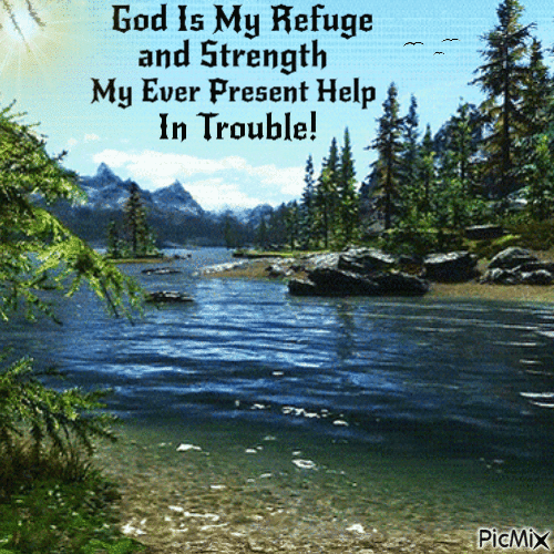 God Is My Refuge and My Strength - GIF animasi gratis