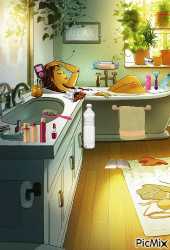 Mientras me baño... - Animovaný GIF zadarmo