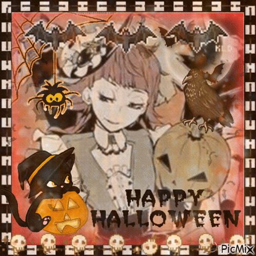 halloween lucy from bsd - Бесплатный анимированный гифка