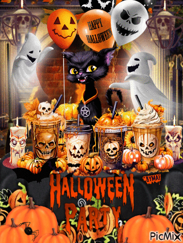 Halloween Party - Бесплатный анимированный гифка