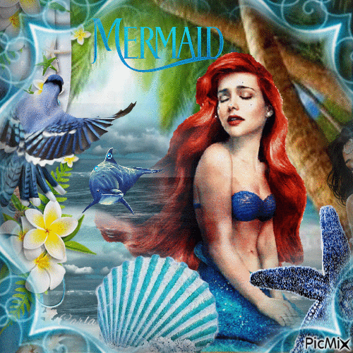 Mermaid Blue - GIF animé gratuit