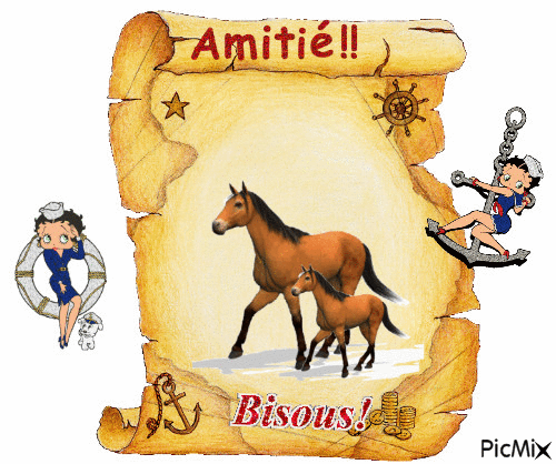 Amitié bisous - GIF animate gratis