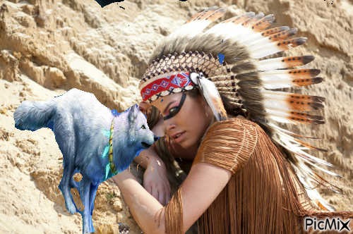 Native American woman" - png ฟรี