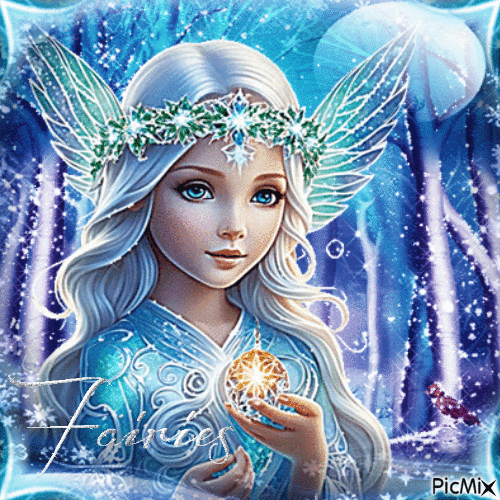 Fantaisie de fée en hiver / concours - GIF animate gratis