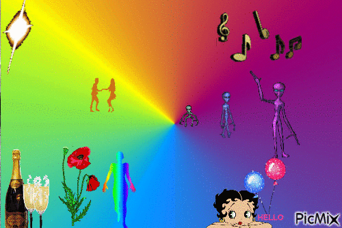 muziek en dansen - Безплатен анимиран GIF