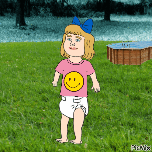Baby enjoying outdoors - Ingyenes animált GIF