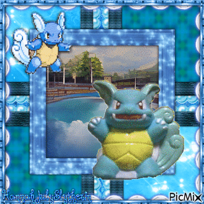 {Wartortle at the Swimming Pool} - Бесплатни анимирани ГИФ