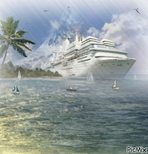 Cruise ship - Ilmainen animoitu GIF